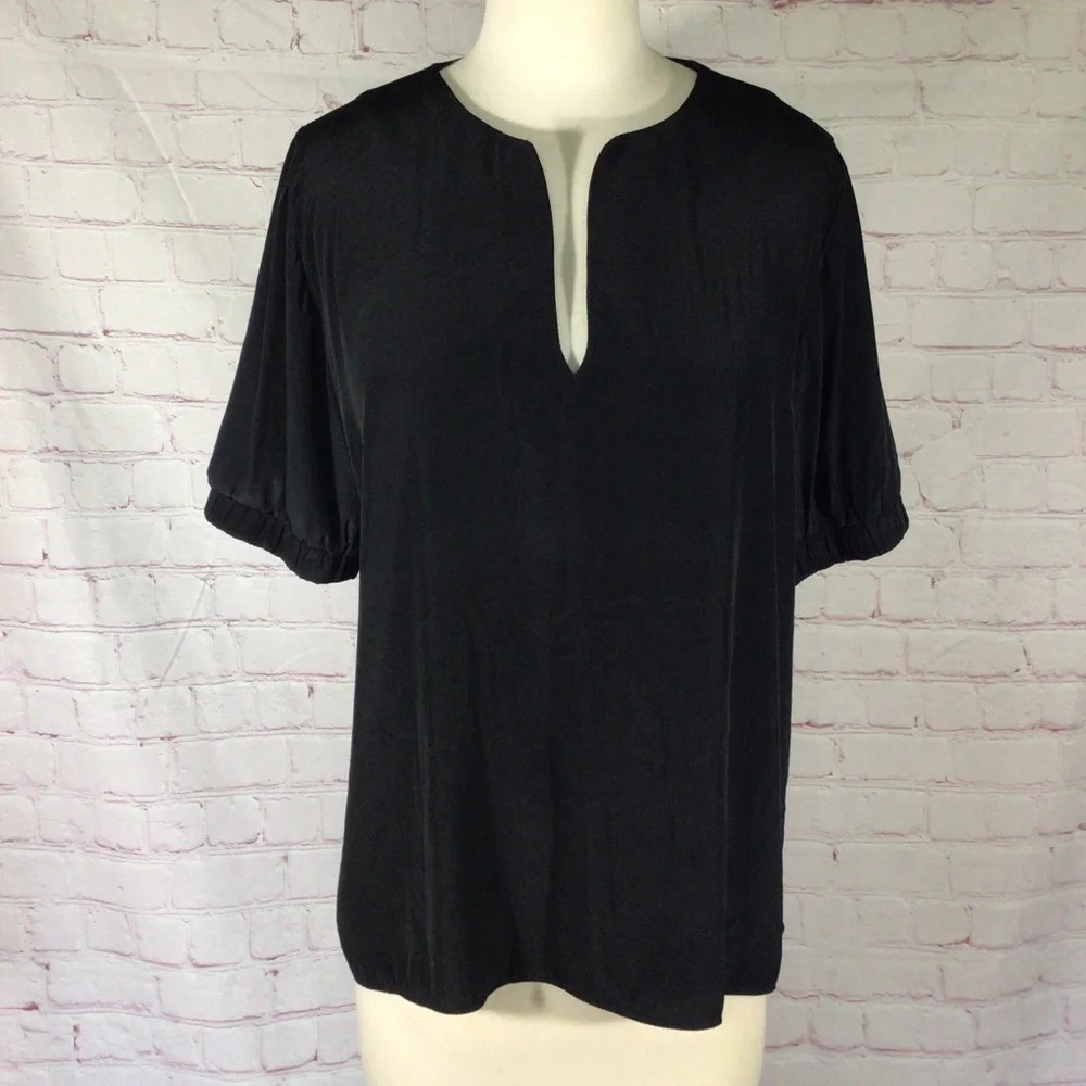 Lola & Sophie Black Short Sleeve Top - Size XS